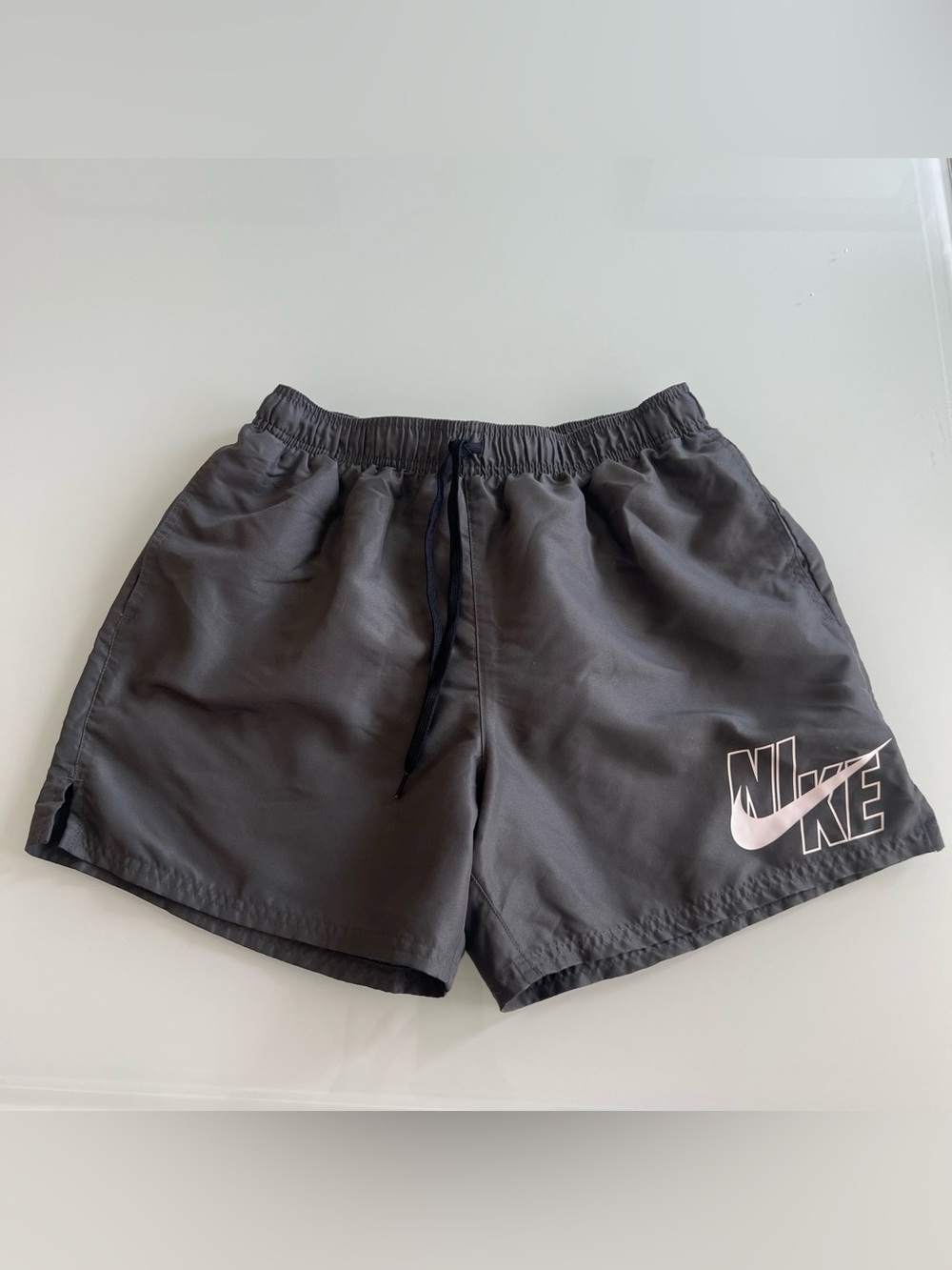 Nike Men's Black Athletic Shorts with Logo Size L